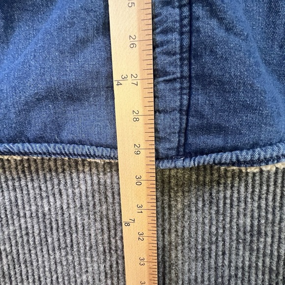 Wrangler Authentics Sherpa Lined Denim Shirt Jacket Men's Medium Blue Jean - Picture 10 of 14